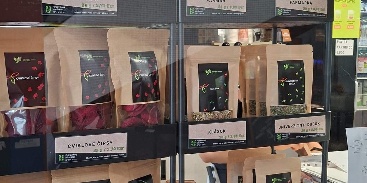 Produkty potravinového inkubátora v univerzitnom bufete